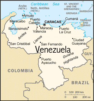 Map of Venezuela